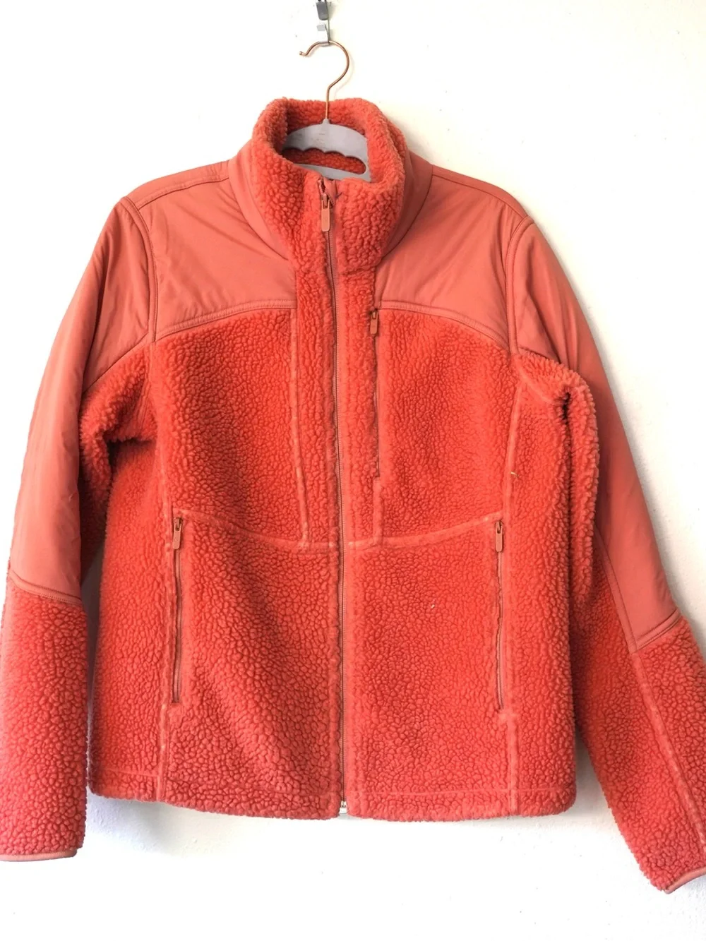 Lululemon Textured Fleece Full-Zip Jacket Pink Women Size 6